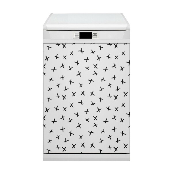 Painel magnético para máquina de lavar louça Cruzes desenhadas