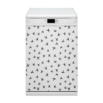 Painel magnético para máquina de lavar louça Cruzes desenhadas