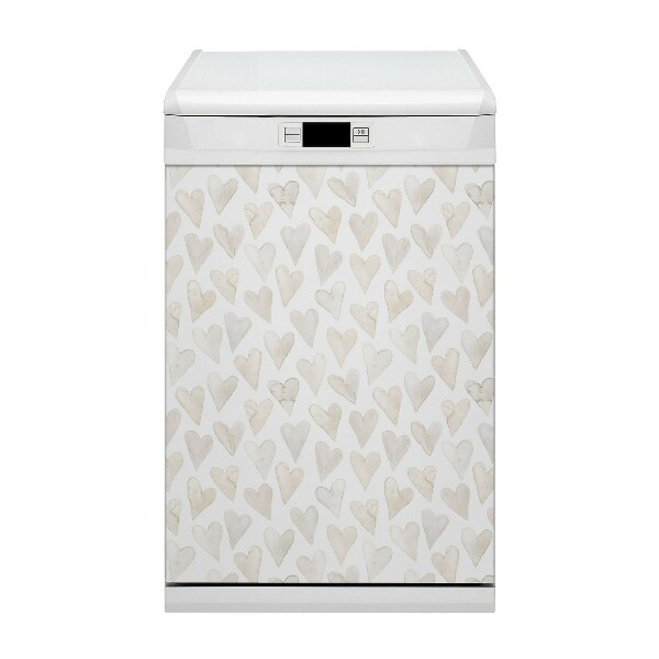 Capa magnética para máquina de lavar louça Corações Sutis