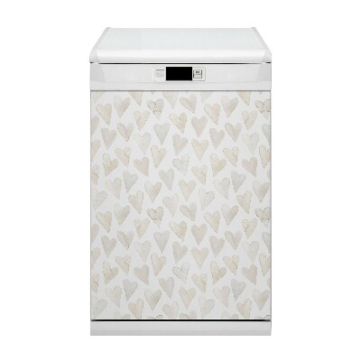 Capa magnética para máquina de lavar louça Corações Sutis