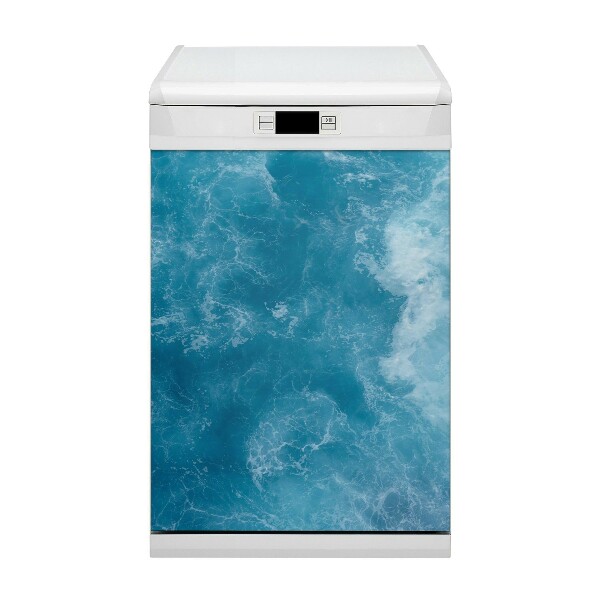 Capa magnética para máquina de lavar louça Ondas azuis