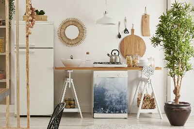 Capa magnética para máquina de lavar louça Árvores de inverno