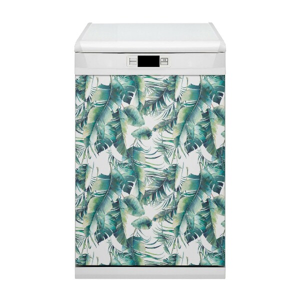 Capa magnética para máquina de lavar louça Folhas de palmeira