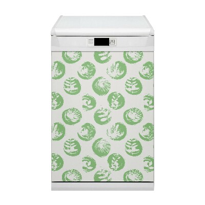 Capa magnética para máquina de lavar louça Plantas em pontos