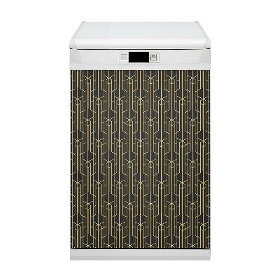 Capa magnética para máquina de lavar louça Linhas amarelas