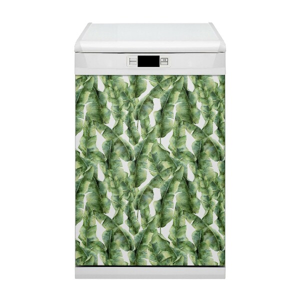 Painel magnético para máquina de lavar louça Folhas exóticas