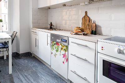 Painel magnético para máquina de lavar louça Plantas tropicais