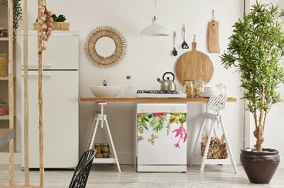 Painel magnético para máquina de lavar louça Plantas tropicais