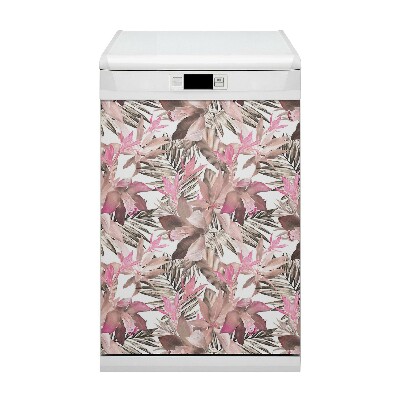 Painel magnético para máquina de lavar louça Rosa tropical