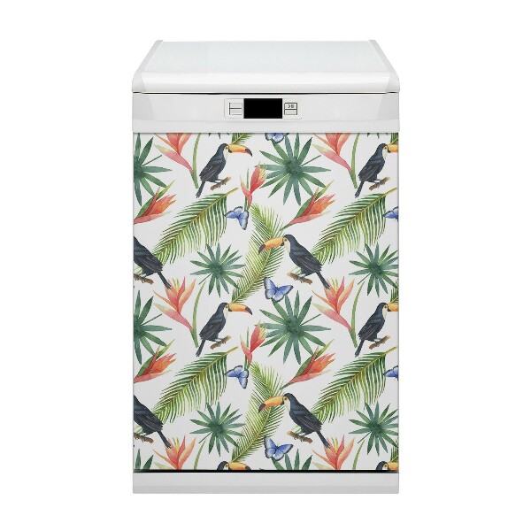 Painel magnético para máquina de lavar louça Tucanos em um galho