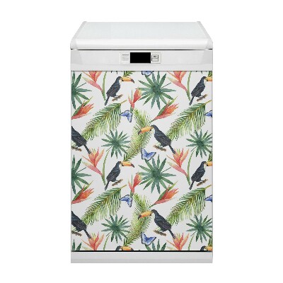 Painel magnético para máquina de lavar louça Tucanos em um galho