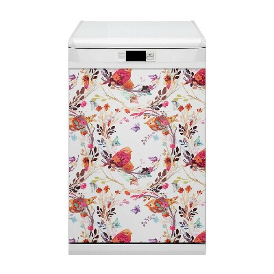 Capa magnética para máquina de lavar louça Pássaros em um galho