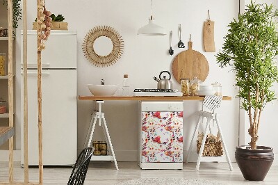 Capa magnética para máquina de lavar louça Pássaros em um galho