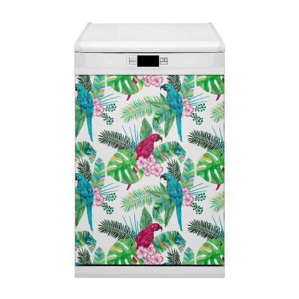 Capa magnética para máquina de lavar louça Mural de papagaio