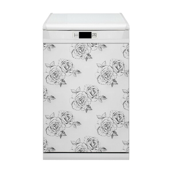 Painel magnético para máquina de lavar louça Rosas