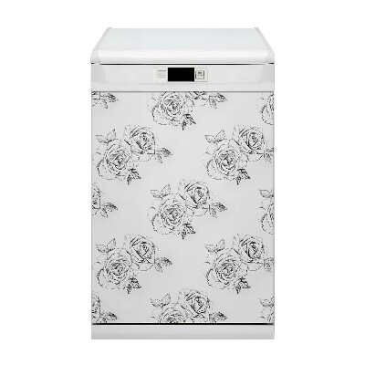 Painel magnético para máquina de lavar louça Rosas