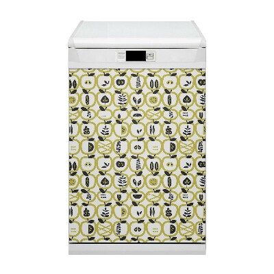 Painel magnético para máquina de lavar louça Padrão de maçã