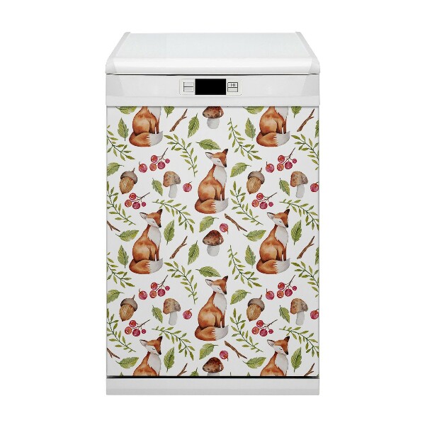 Painel magnético para máquina de lavar louça A Raposa e os Frutos da Floresta