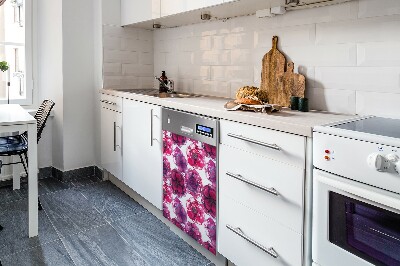 Capa magnética para máquina de lavar louça rosas vermelhas