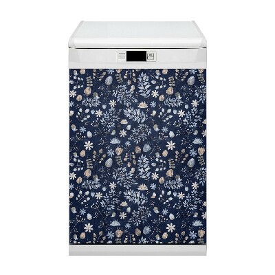 Capa magnética para máquina de lavar louça Folhas escandinavas
