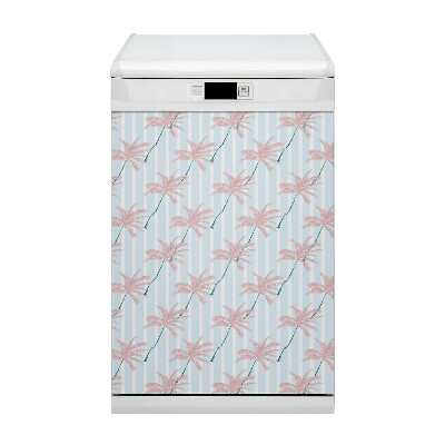 Capa magnética para máquina de lavar louça Folhas de palmeira