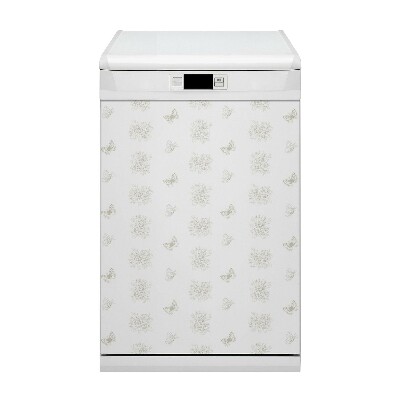 Capa magnética para máquina de lavar louça Borboletas e flores