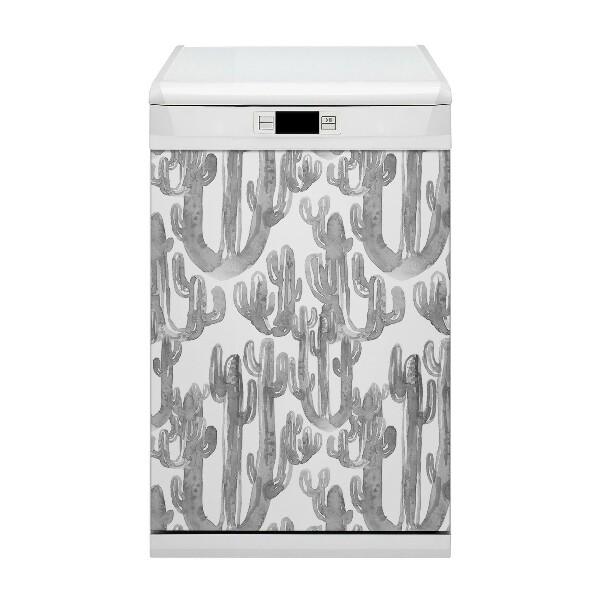 Painel magnético para máquina de lavar louça Cactos pintados