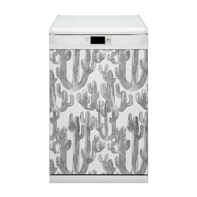 Painel magnético para máquina de lavar louça Cactos pintados