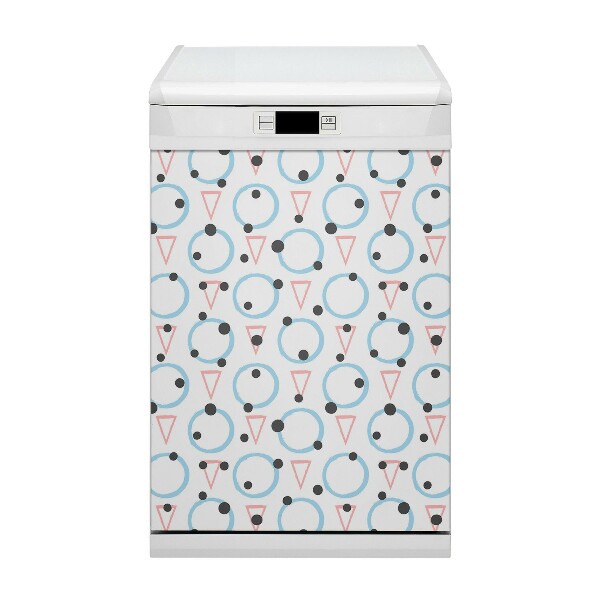 Capa magnética para máquina de lavar louça Círculos e triângulos