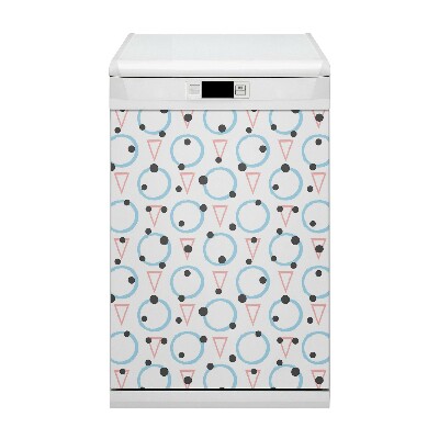 Capa magnética para máquina de lavar louça Círculos e triângulos