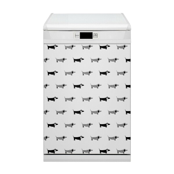 Capa magnética para máquina de lavar louça Dachshunds