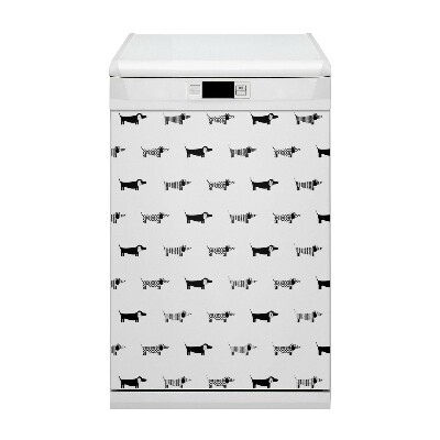 Capa magnética para máquina de lavar louça Dachshunds