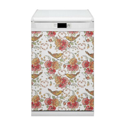 Capa magnética para máquina de lavar louça Enfeite de pássaro