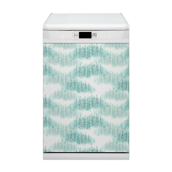 Painel magnético para máquina de lavar louça Floresta Pintada