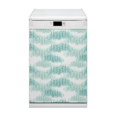 Painel magnético para máquina de lavar louça Floresta Pintada