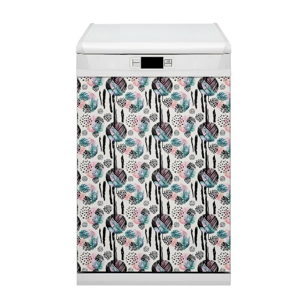 Painel magnético para máquina de lavar louça Selva abstrata