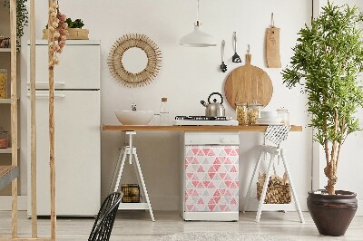 Painel magnético para máquina de lavar louça Triângulos rosa