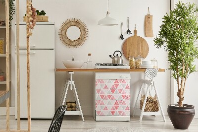 Painel magnético para máquina de lavar louça Triângulos rosa