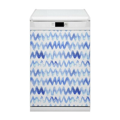Capa magnética para máquina de lavar louça Ondas de aquarela