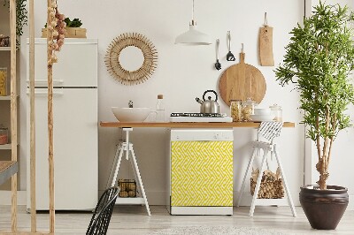 Capa magnética para máquina de lavar louça Listra amarela