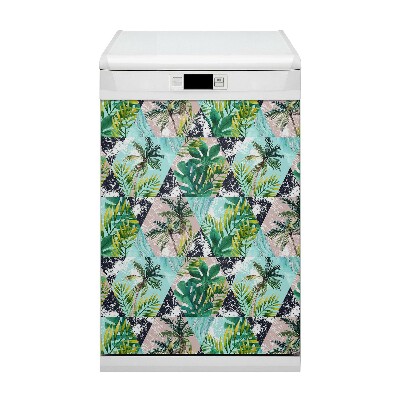 Capa magnética para máquina de lavar louça Padrão de palmeira