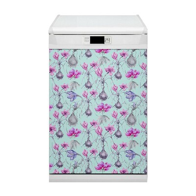 Capa magnética para máquina de lavar louça Açafrões com cebolas