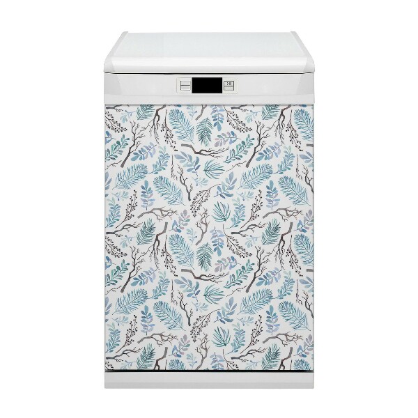 Painel magnético para máquina de lavar louça Folhas e galhos