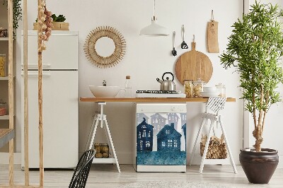 Capa magnética para máquina de lavar louça Cidade à noite