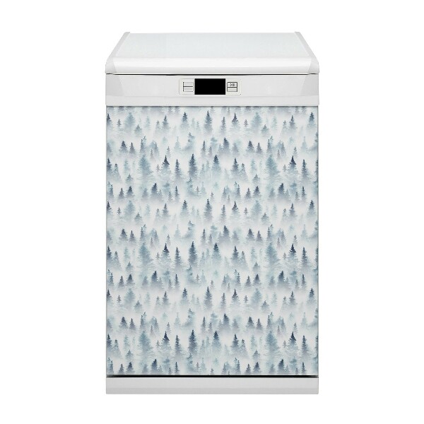 Painel magnético para máquina de lavar louça Floresta enevoada