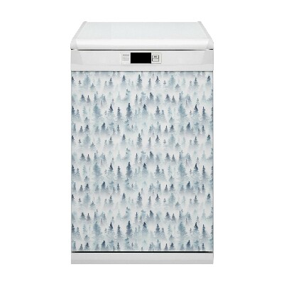 Painel magnético para máquina de lavar louça Floresta enevoada