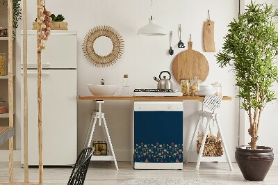 Capa magnética para máquina de lavar louça Casas coloridas