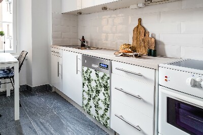 Capa magnética para máquina de lavar louça Folhas verdes