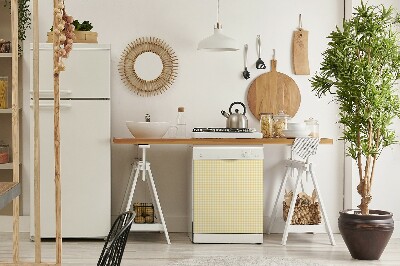 Painel magnético para máquina de lavar louça xadrez amarelo