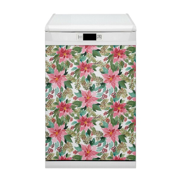 Capa magnética para máquina de lavar louça estrelas vermelhas